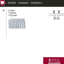 MaxLED 250 Strip LED Extension 2,5m 2700K revêtue 10W 300lm/m 2700K