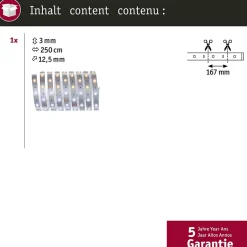MaxLED 250 Strip LED Extension 2,5m Tunable White 9W 270lm/m Tunable White