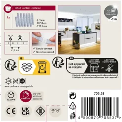 MaxLED 1000 Strip LED Extension 2,5m Blanc lumière du jour revêtue 29W 1100lm/m 6500K