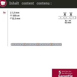 MaxLED 1000 Strip LED Extension 1m Blanc neutre 7,2W 1100lm/m 4000K