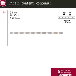 MaxLED 250 Strip LED Extension 1m 2700K revêtue 4W 300lm/m 2700K