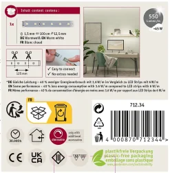 MaxLED 500 Strip LED Extension 1m blanc chaud 3,6W 550lm/m 2700K