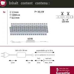 MaxLED 500 Strip LED Kit de base 10m blanc neutre 28W 550lm/m 4000K 40VA
