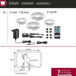 MaxLED 250 Strip LED Kit de base 4,3m RGBW+ 4,3m revêtue 22W 233lm/m 28 LEDs/m RGBW+ 24VA