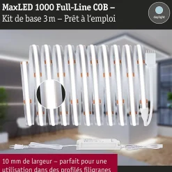 MaxLED 1000 Strip LED Kit de base COB 3m Blanc lumière du jour 36W 1280lm/m 6500K 50VA