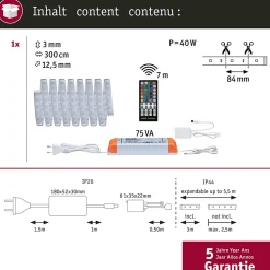 MaxLED 1000 Strip LED Kit de base 3m RGBW revêtue 33W 1000lm/m RGBW+ 75VA