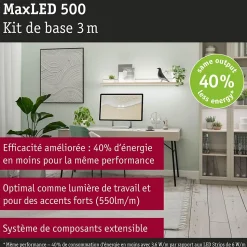 MaxLED 500 Strip LED Kit de base 3m blanc neutre 11W 550lm/m 4000K 30VA