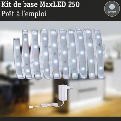 MaxLED 250 Strip LED Kit de base 3m 6500K 3m revêtue IP44 12W 300lm/m 30 LEDs/m 6500K 24VA