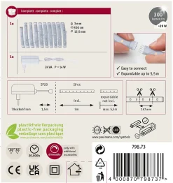 MaxLED 250 Strip LED Kit de base 3m 6500K 3m revêtue IP44 12W 300lm/m 30 LEDs/m 6500K 24VA