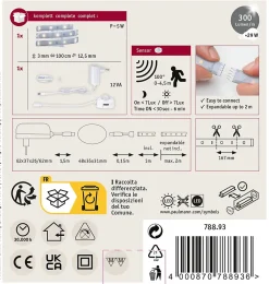 MaxLED 250 Strip LED Kit de base 1m 2700K 1m revêtue IP44 4W 300lm/m 30 LEDs/m 2700K 12VA