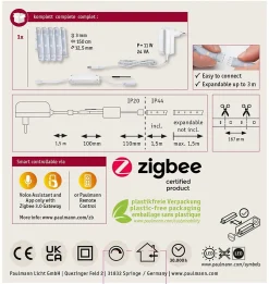 MaxLED 250 Strip LED Smart Home Zigbee 3.0 Kit de base 1,5m RGBW+ 1,5m revêtue IP44 9W 200lm/m 30 LEDs/m RGBW+ 24VA