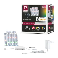 MaxLED 250 Strip LED Smart Home Zigbee 3.0 Kit de base 1,5m RGBW+ 1,5m revêtue IP44 9W 200lm/m 30 LEDs/m RGBW+ 24VA