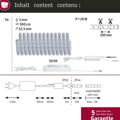 MaxLED 500 Strip LED Smart Home Zigbee 3.0 Kit de base 5m Tunable White revêtue 26W 550lm/m Tunable White 50VA