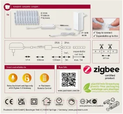 MaxLED 250 Strip LED Smart Home Zigbee 3.0 Kit de base 3m RGBW+ 3m revêtue IP44 15W 200lm/m 30 LEDs/m RGBW+ 36VA