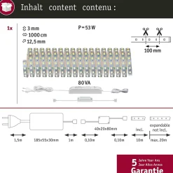 MaxLED 500 Strip LED Smart Home Bluetooth Kit de base 10m Tunable White 47W 550lm/m Tunable White 80VA