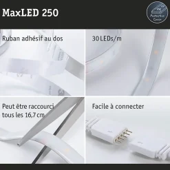 MaxLED 250 Strip LED Smart Home Zigbee 3.0 Kit de base 5m RGBW+ 5m revêtue IP44 22W 200lm/m 30 LEDs/m RGBW+ 36VA