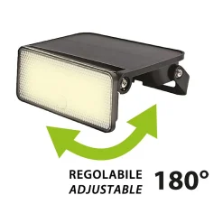 MAYA XL : Projecteur LED solaire 1600 lumens. Réglable. Avec détecteur de mouvement. Noir