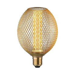 Metallic Glow Standard 230 V Globe LED E27 Spiral 200lm 4,2W 1800K Laiton