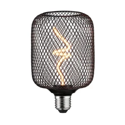 Metallic Glow Standard 230 V Ampoules LED Zyl 160lm 4W 1800K gradable Noir