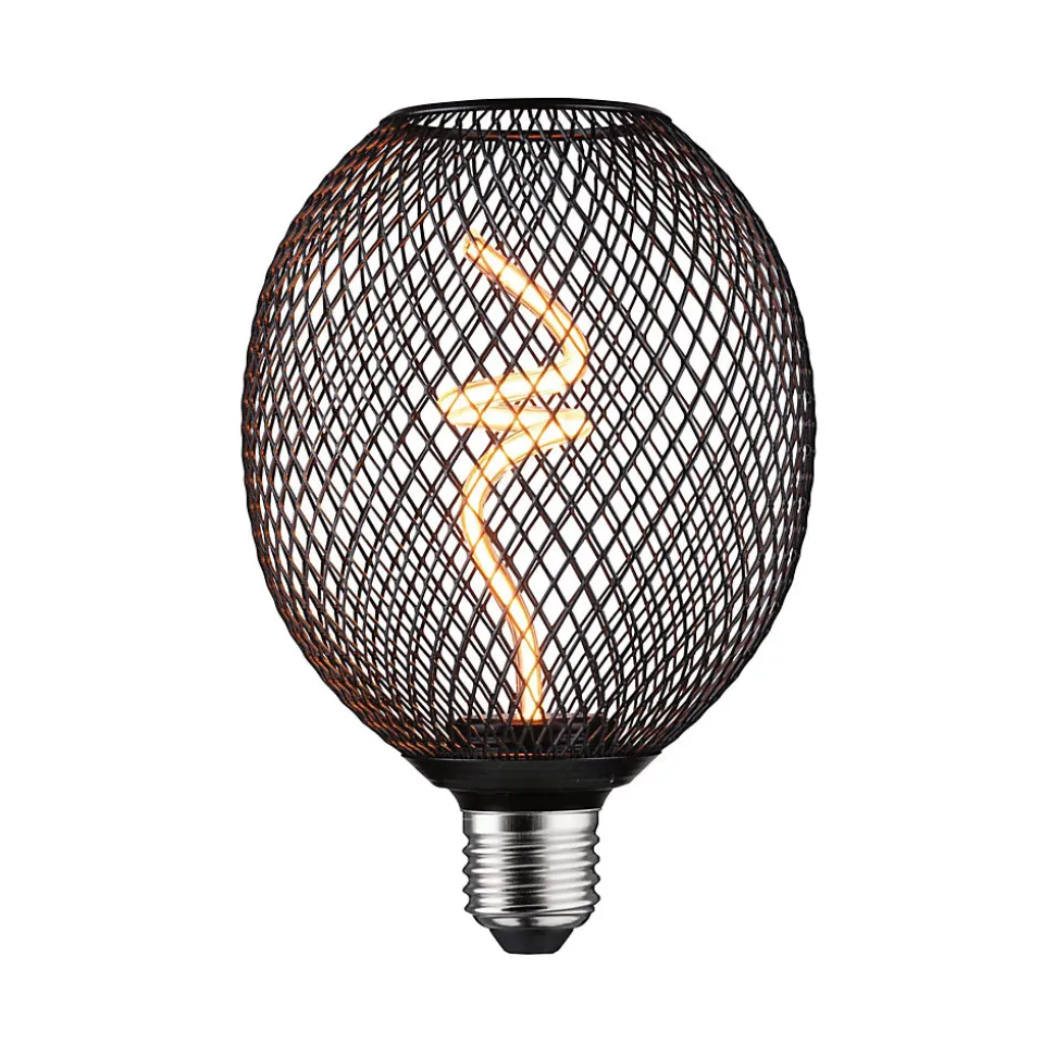 Metallic Glow Standard 230 V Globe LED 160lm 4W 1800K gradable Noir