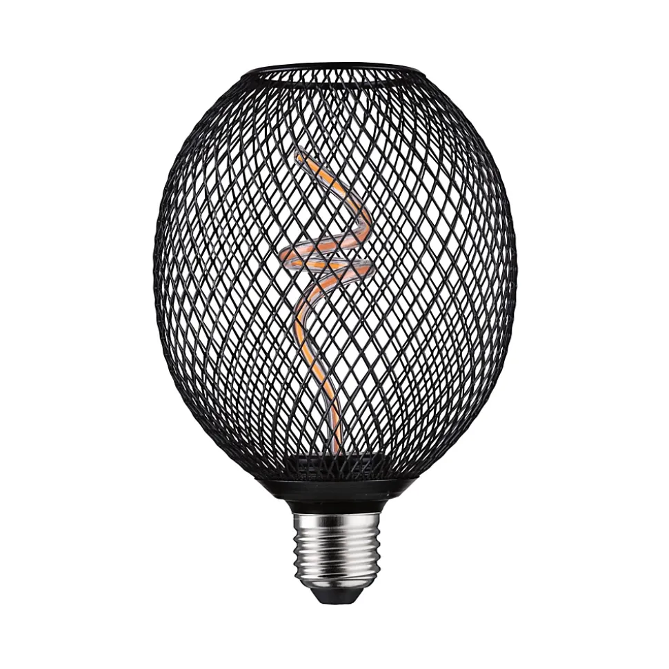 Metallic Glow Standard 230 V Globe LED 160lm 4W 1800K gradable Noir