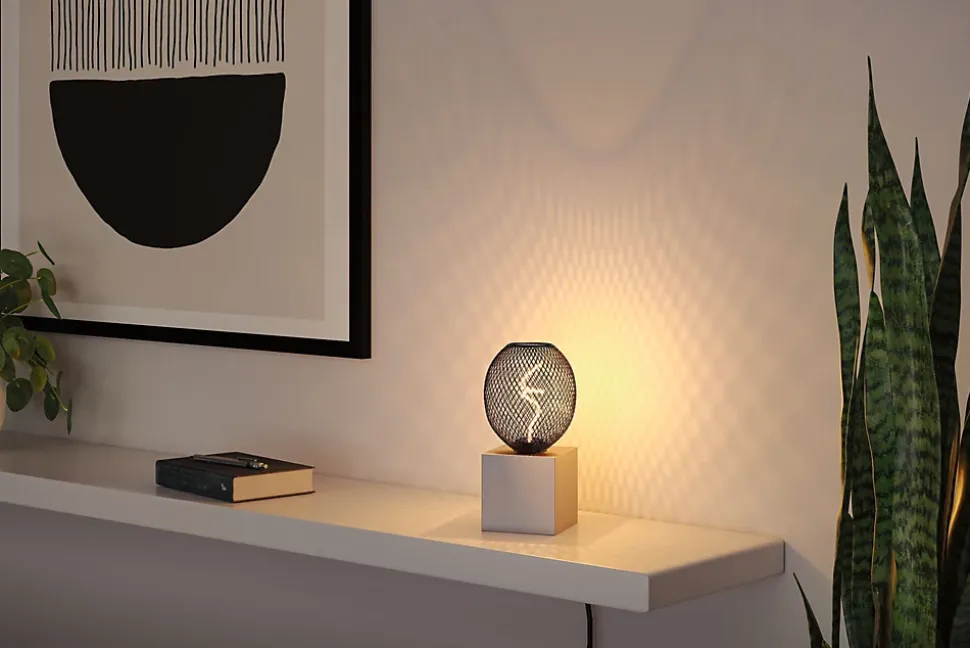 Metallic Glow Standard 230 V Globe LED 160lm 4W 1800K gradable Noir