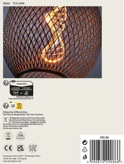 Metallic Glow Standard 230 V Globe LED E27 Helix 110lm 3,5W 1800K Noir