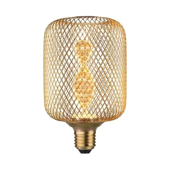 Metallic Glow Standard 230 V Ampoules LED Zyl E27 Helix 130lm 3,5W 1800K Laiton