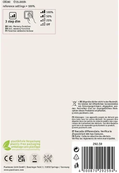 Metallic Glow Standard 230 V Globe LED 180lm 4W 1800K gradable Laiton