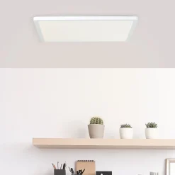 MILTON plafonnier blanc LED intégrée 24W plastique ampoule incluse