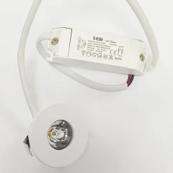 Mini spot LED encastrable 3W DC 12V 4000K Blanc neutre avec Osram Puce