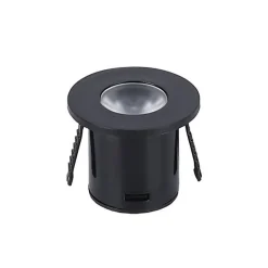 Mini Spot LED Encastrable 1W 90 degrés Rond Noir (Pack de 4) - SILAMP