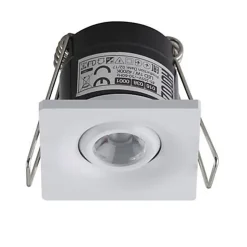 Mini spot LED 1W orientable carré blanc