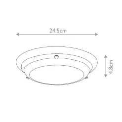 Mini-plafonnier LED Welland 1 lumière - Laiton vieilli