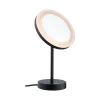 Miroir cosmétique LED Masua IP44 White Switch 55lm 230V 4W Noir mat