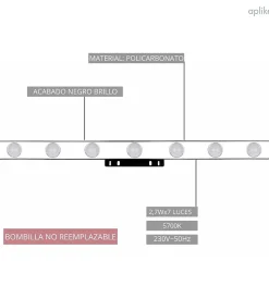Miroir de maquillage, lampe murale hollywoodienne avec lumière froide (5700K), facile à installer, lampe de chevet (85 cm)