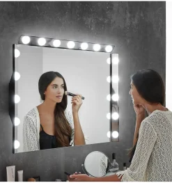 Miroir de maquillage, lampe murale hollywoodienne avec lumière froide (5700K), facile à installer, lampe de chevet (85 cm)