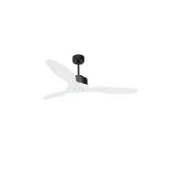 Modulo de KlassFan - Super destratificateur et ventilateur DC 132 cm Gris basalte pales bois blanc sans Lumière 25 à 40 m²