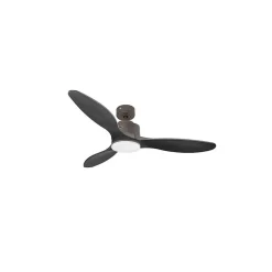 Modulo de KlassFan - Super destratificateur et ventilateur DC 132 cm Chocolat bois noir Lumière dimmable 25 à 40 m²