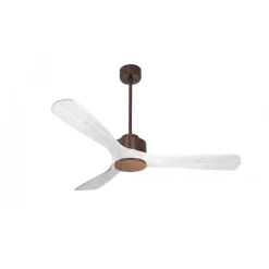 Modulo de KlassFan - Super destratificateur et ventilateur DC 132 cm Marron pales bois blanc sans Lumière 25 à 40 m²