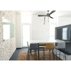 Modulo de KlassFan - Super destratificateur et ventilateur DC 132 cm Chocolat pales bois noir sans Lumière 25 à 40 m²