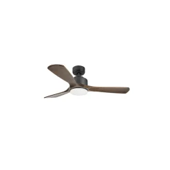 Modulo de KlassFan - Super destratificateur et ventilateur DC 132 cm Gris basalte pales bois Lumière dimmable 25 à 40 m²