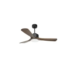 Modulo de KlassFan - Super destratificateur et ventilateur DC 132 cm Gris basalte pales bois Lumière dimmable 25 à 40 m²