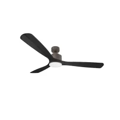 Modulo de KlassFan - Super destratificateur et ventilateur DC 166 cm Chocolat pales bois noir avec Lumière 30 à 60 m²