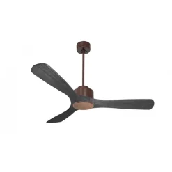 Modulo de KlassFan - Super destratificateur et ventilateur DC 132 cm Marron pales bois noir sans Lumière 25 à 40 m²