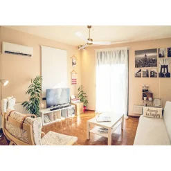 Modulo de KlassFan - Super destratificateur et ventilateur DC 132 cm Laiton pales bois blanc sans Lumière 25 à 40 m²