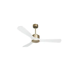 Modulo de KlassFan - Super destratificateur et ventilateur DC 132 cm Laiton pales bois blanc sans Lumière 25 à 40 m²