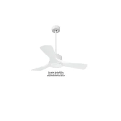 Modulo de KlassFan - Super destratificateur et ventilateur DC 106 cm Blanc pales bois blanc Lumière dimmable 15 à 20 m²