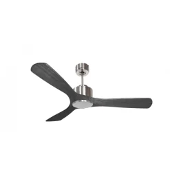 Modulo de KlassFan - Super destratificateur et ventilateur DC 132 cm Chrome pales bois noir sans Lumière 25 à 40 m²