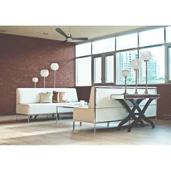 Modulo de KlassFan - Super destratificateur et ventilateur DC 132 cm Chrome pales bois noir sans Lumière 25 à 40 m²